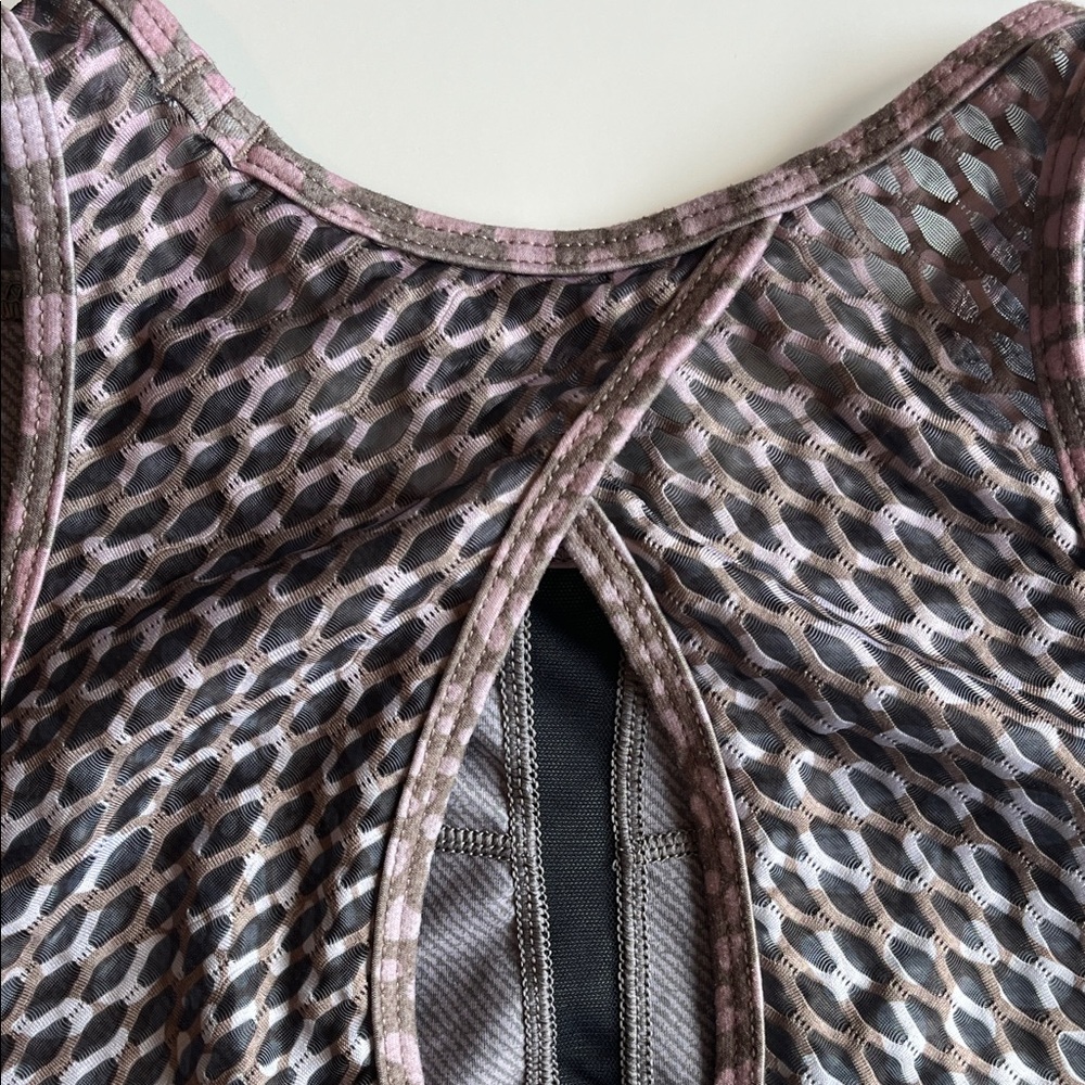 Peloton Mauve Brown Leopard-Print Sports Bra with Pink Logo - Picture 5 of 5